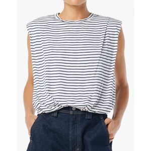 Joe's The Arden Slub Sleeveless Striped Tee Top